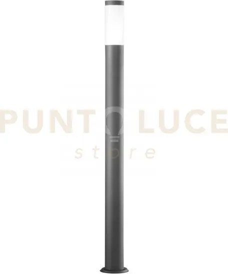 Palo tokyo antracite 1 luce attacco e27 ip44 11,5x110cm in acciaio ...