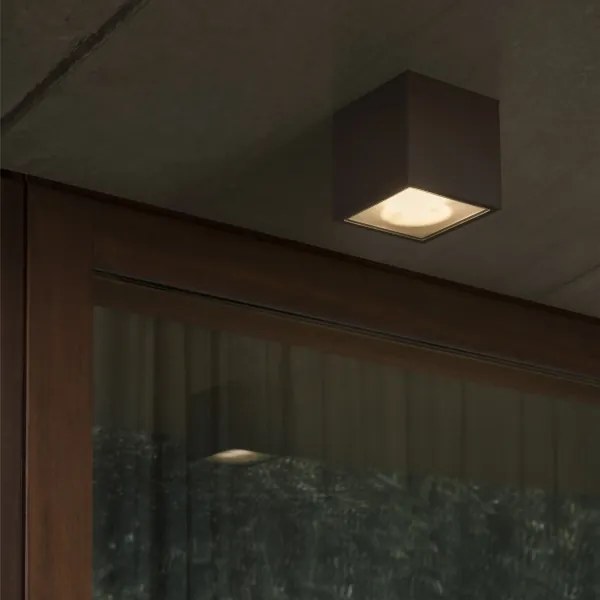 Ideal Lux - Faretto da esterno TECHO 1xGU10/20W/230V 15x15 cm IP54 nero