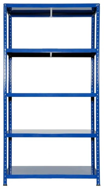 Scaffale in kit 5 ripiani Ettore L 100 x P 40 x H 187 cm blu, portata per ripiano 80 kg