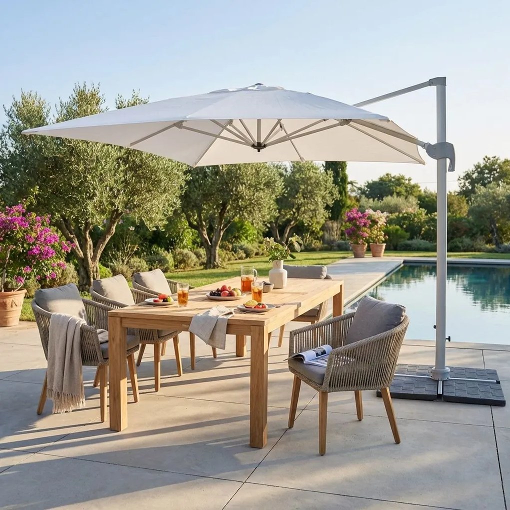 BACTRUS - ombrellone da giardino decentrato 3 x 4 m