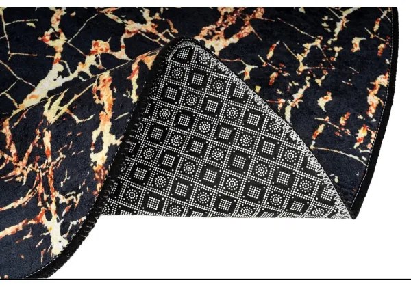 SET 2x Tappeto bagno GOLDES 60x100 cm nero/oro