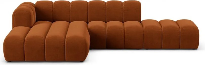 Divano angolare arancione ad angolo sinistro Lupine - Micadoni Home