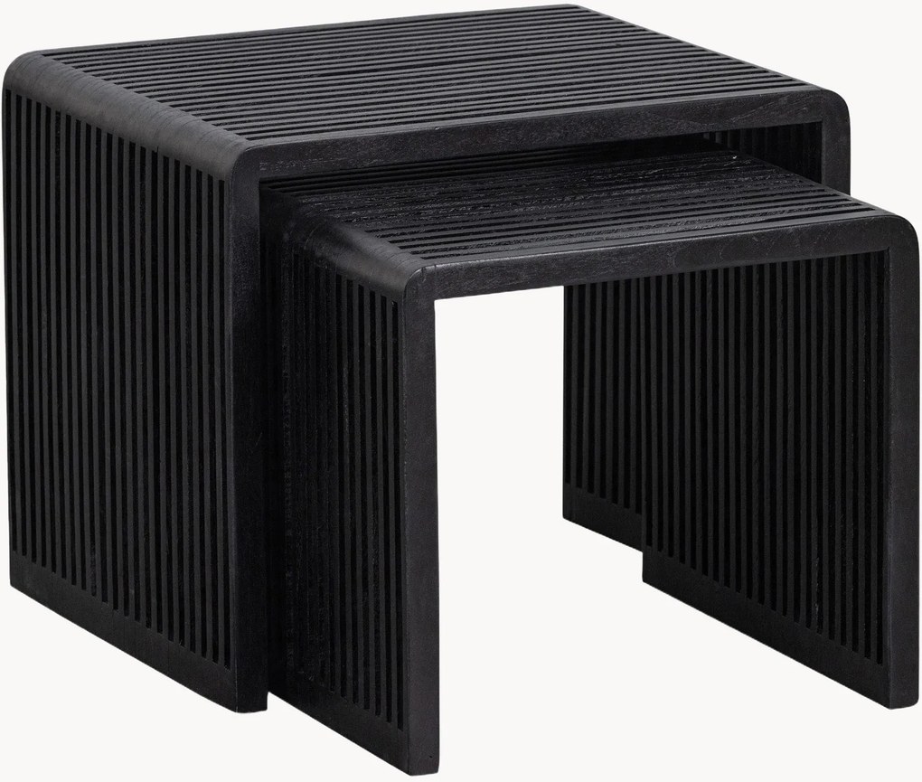 Set di 2 tavolini in legno di teak Willa