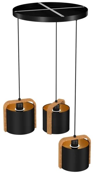 Lampadario su corda JONKO 3xE27/60W/230V