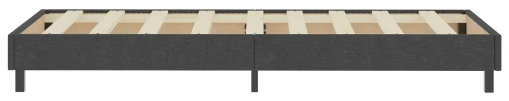 Letto a molle grigio in tessuto 90x200 cm