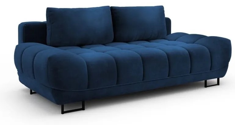 Divano letto a tre posti blu reale con rivestimento in velluto Cirrus - Windsor &amp; Co Sofas