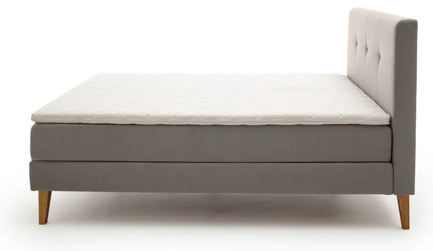 Letto boxspring grigio chiaro 160x200 cm Stockholm - Meise Möbel