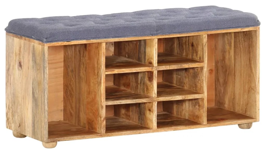 Panca Da Ingresso 100x35x47 Cm İn Legno Massello Di Mango /