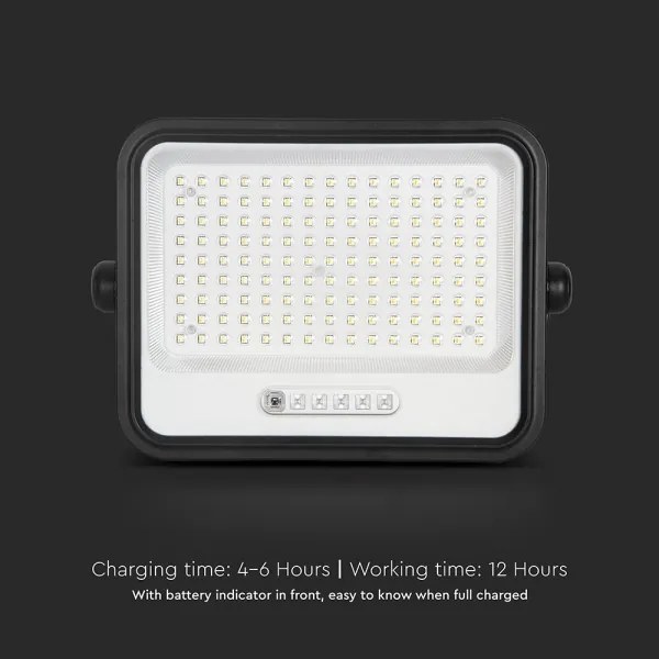 LED dimmerabile proiettore solare LED/300W/3,2V IP65 15000 mAh nero + telecomando