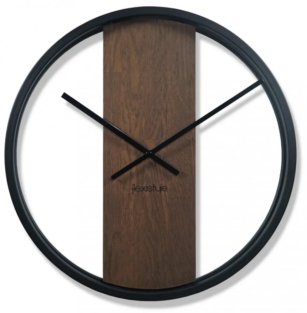 Orologio da parete in legno con un diametro di 50 cm