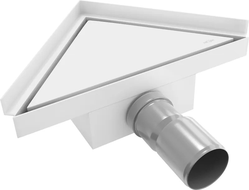 Mexen Flat-T M13 Scarico per pavimento triangolare 20 x 20 cm, bianco - 1210320