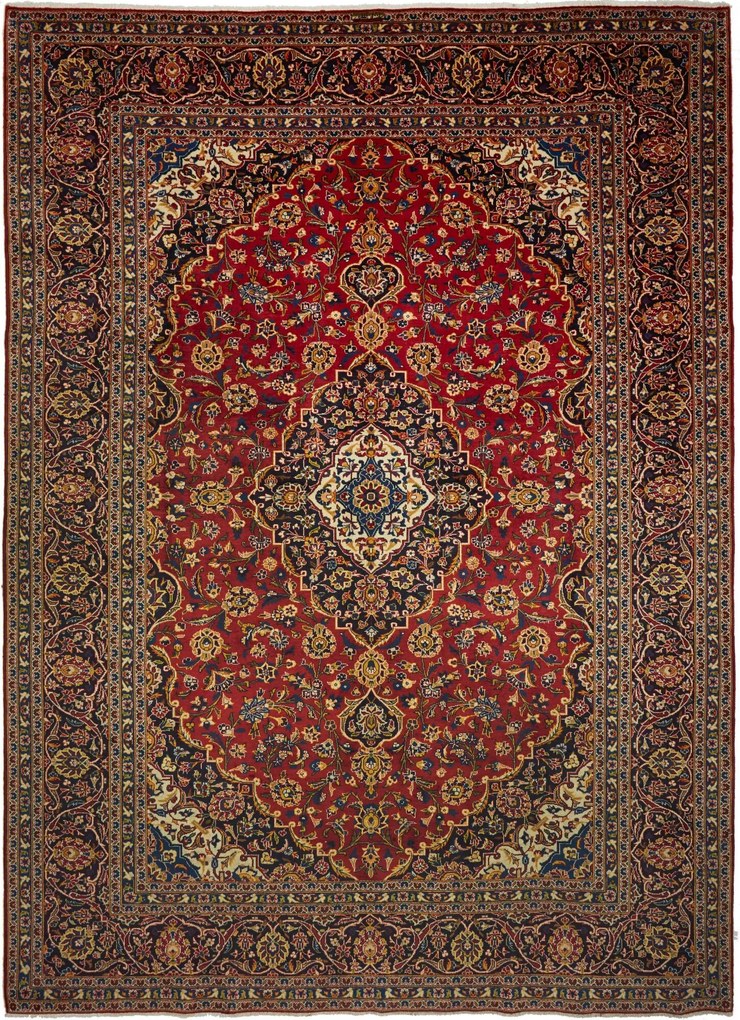 Kashan Tappeto persiano 290 x 400 Rosso (Iran) Annodato A Mano