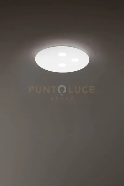Plafoniera in alluminio colore bianco random led 27w + 21w 3000k cr...