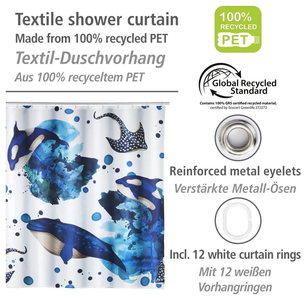 Tenda da doccia 200x180 cm Aquaris - Wenko