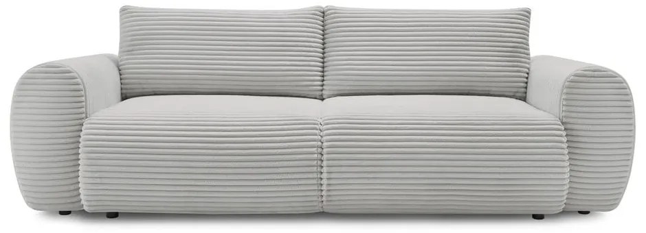 Divano in grigio chiaro allungabile con rivestimento in velluto a coste 257 cm Lucien – Bobochic Paris