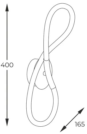 Zuma Line 20006W-BK - Applique a LED BALBO LED/14W/230V 3000/4000/6000K