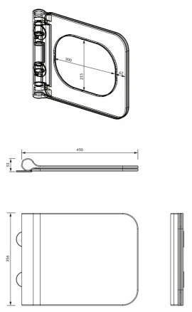 OMNIRES BOSTONDEBP - Sedile del water SoftClose BOSTON duroplast/bianco lucido