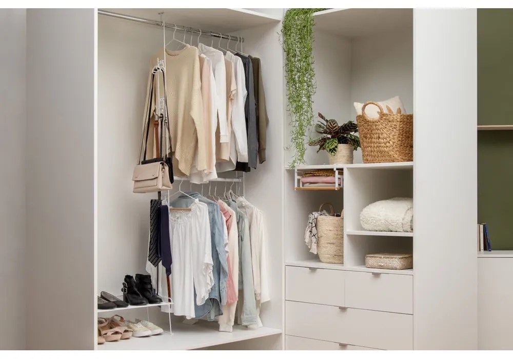 Set di 2 scale e asta porta abiti espandibile Muro - Compactor