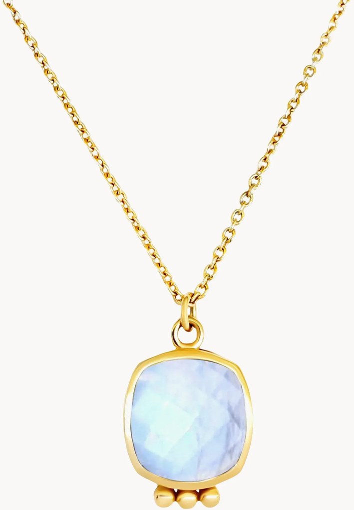 Collana placcata in oro con pietra di luna Neo