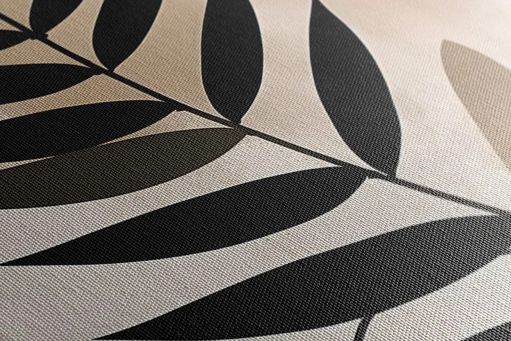 Quadro su tela – Forme botaniche astratte felce