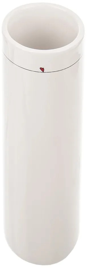 Vaso in ceramica bianca Heart - Orion