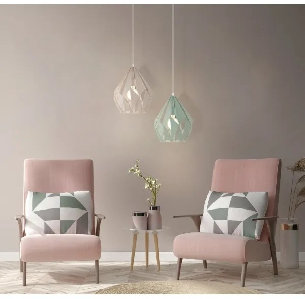 EGLO 49026 - Lampadario a sospensione con filo CARLTON-P 1xE27/60W/230V