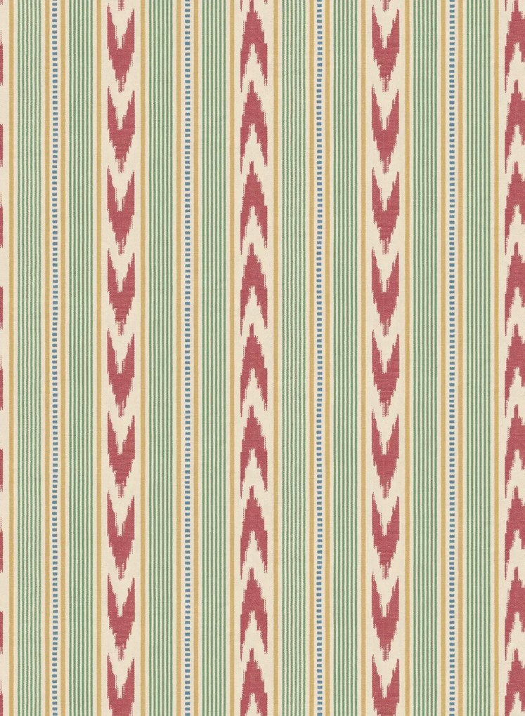 Mulberry Home Carta da parati Newport Stripe - Red/ Green