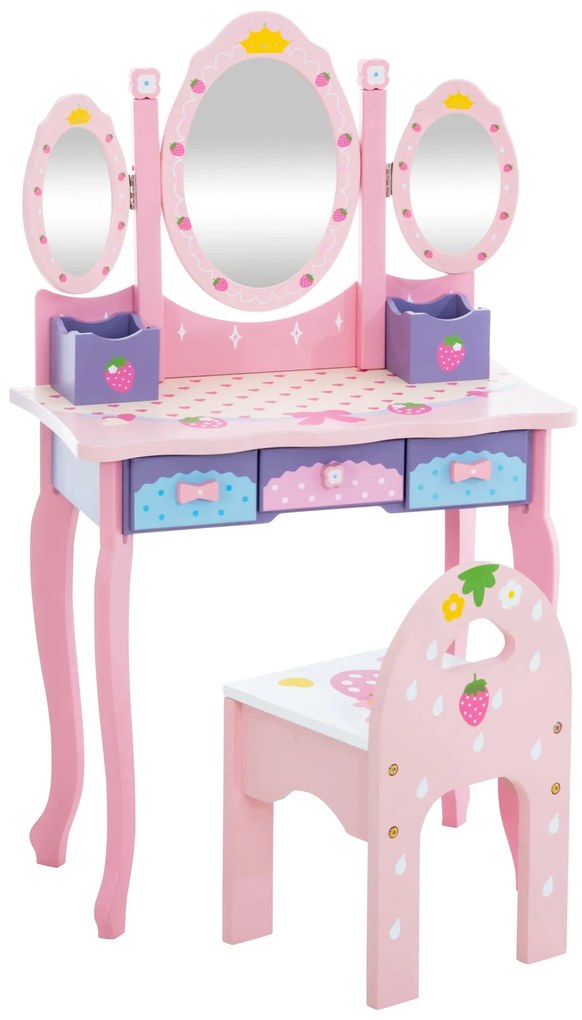 Tavolo Da Trucco Per Bambini Emilia: Il Regalo Perfetto Per La Tua Principessa! / Pink