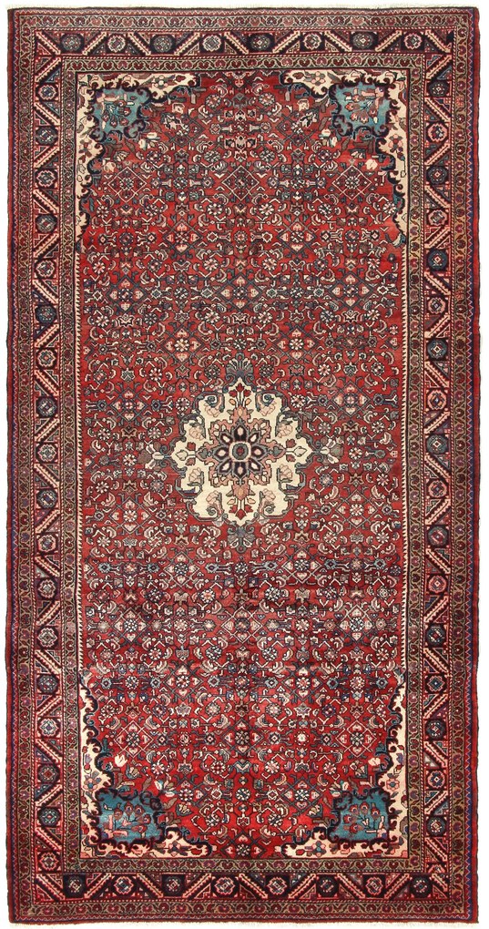 Hamedan Tappeto 330x160 (Iran) Annodato A Mano