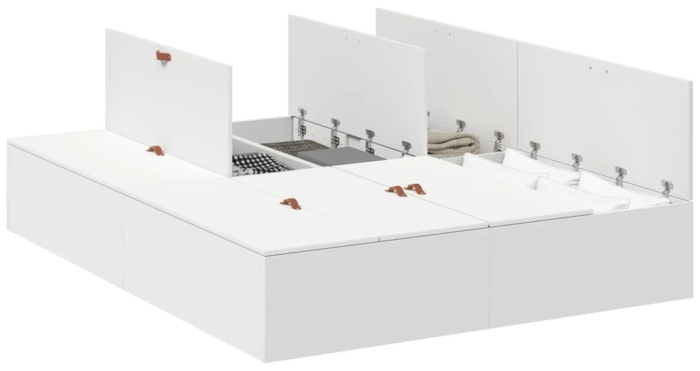 Struttura letto bianca mdf matrimoniale standard