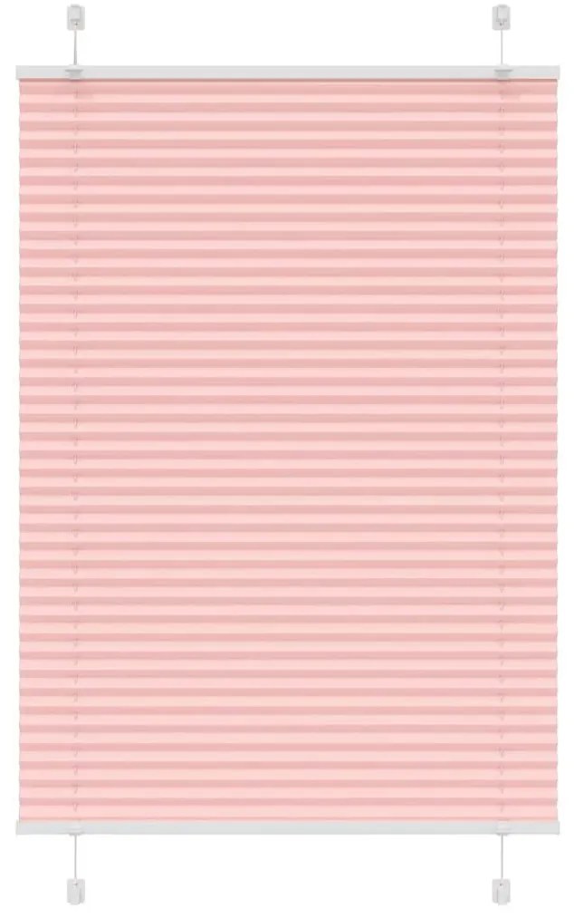 Tenda Plissettata Rosa 85x150 Cm Larghezza Tessuto 84,4 Cm /