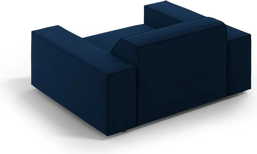 Poltrona in blu scuro con rivestimento in velluto Jodie – Micadoni Home