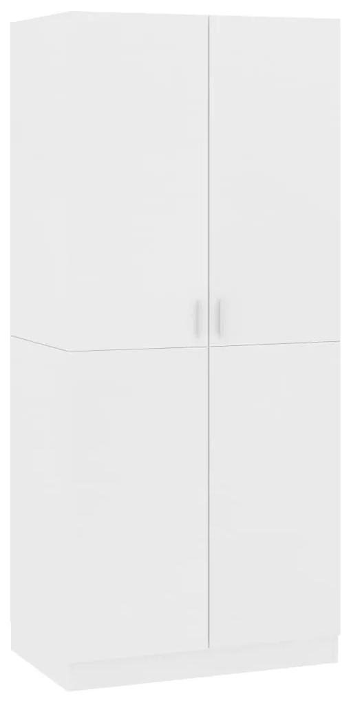 Armadio bianco 80x52x180 cm in legno multistrato