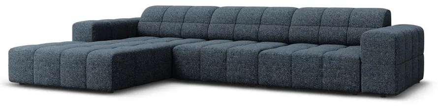 Divano angolare blu (angolo sinistro) Chicago - Cosmopolitan Design