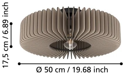Eglo 900832 - Plafoniera PALOMBAIA 1xE27/40W/230V grigio