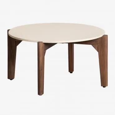 Tavolino da giardino rotondo (Ø70 cm) Xajul Tapioca Beige - Sklum
