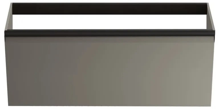 Mobile da bagno sospeso sotto lavabo Fusion L 99.5 x H 40 x P 45.5 cm grigio opaco, 1 cassetto