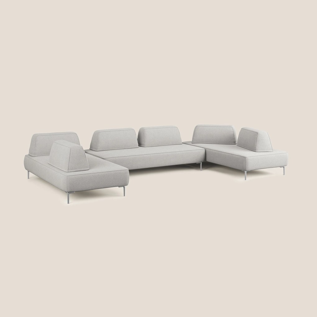 Newton divano panoramico modulare con schienali movibili T07 grigio