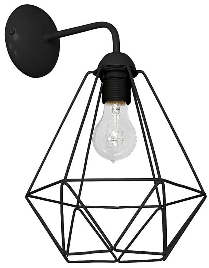 Applique BASKET 1xE27/60W/230V nero