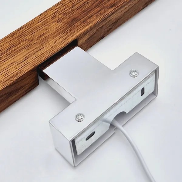 Brilagi-Illuminazione a LED per specchi da bagno WOODY MIRROR LED/8W/230V IP44 quercia/cromo