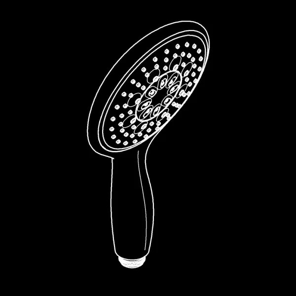 GROHE 26107000 - VITALIO RAIN Doccia mano 130 mm, cromato lucido