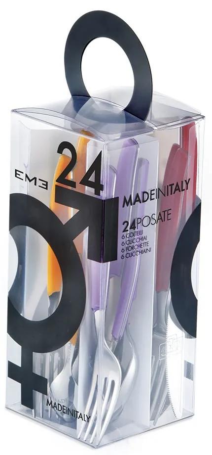 Eme Posaterie - Mirage Set 24 Pezzi Posate Colorate in Confezione