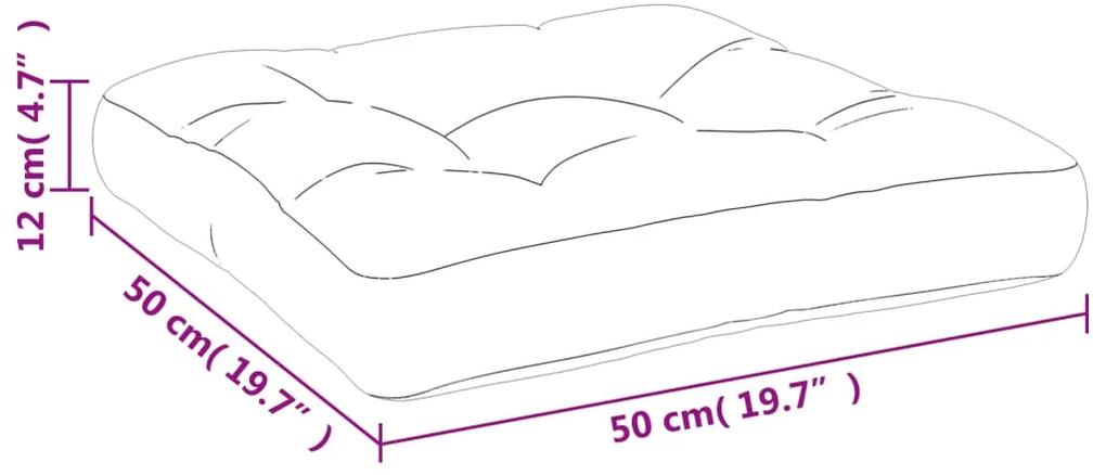 Cuscino per Pallet Motivo a Quadri Nero 50x50x12 cm in Tessuto