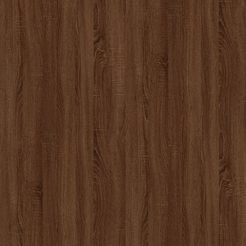 Libreria 4 Ripiani Rovere Marrone 40x24x143cm Legno Multistrato