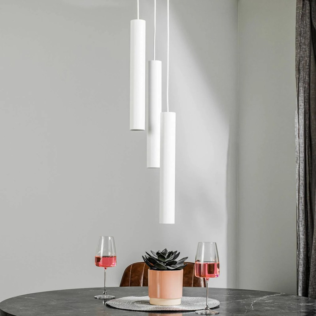 Nowodvorski Lighting Lampada a sospensione Eye, 3 luci, rotonda, bianca