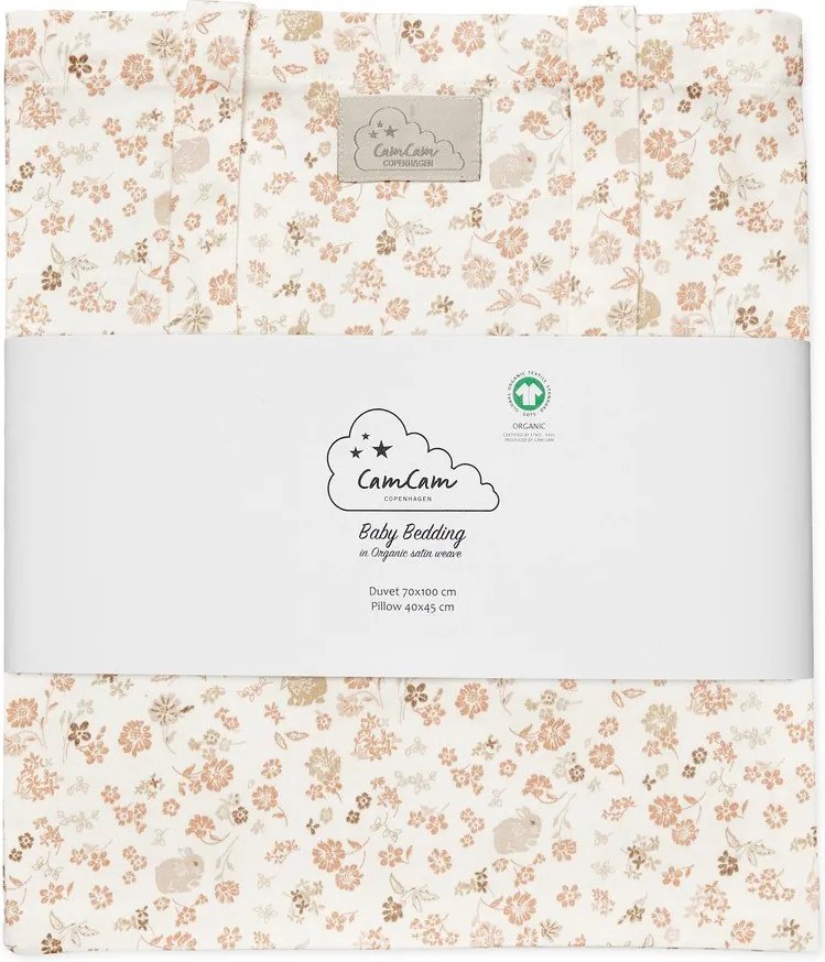 Set copripiumino e federa da bambini beige in cotone organico per culla 70x100 cm Augusta – Cam Cam Copenhagen