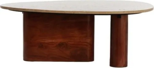 Tavolino marrone 72x90 cm Mahelona - Light &amp; Living