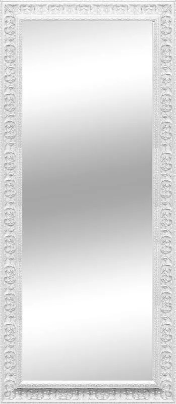 Specchio rettangolare in legno bianco 57 x 142 cm