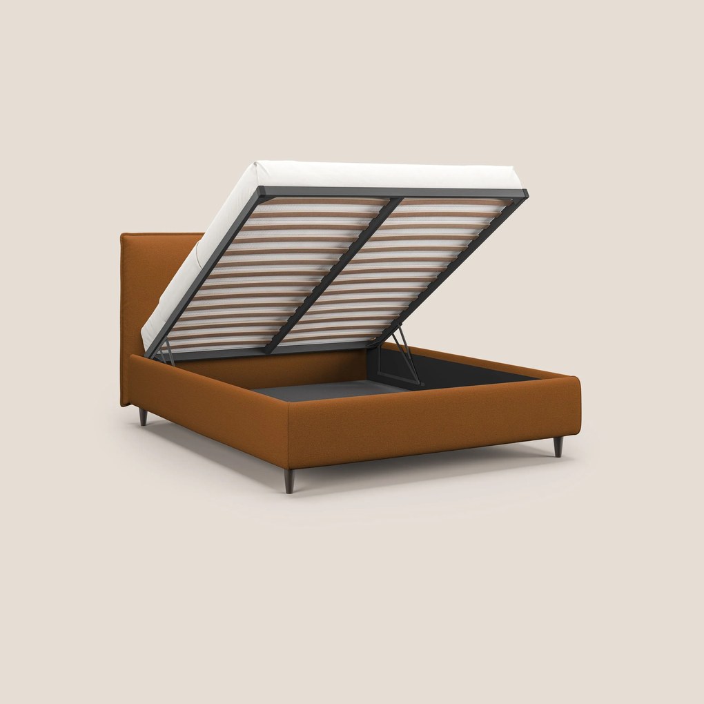 Hunter letto imbottito contenitore sfoderabile in tessuto impermeabile fiammato T19 arancio