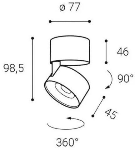 LED2 - Faretto LED KLIP ON LED/11W/230V nero